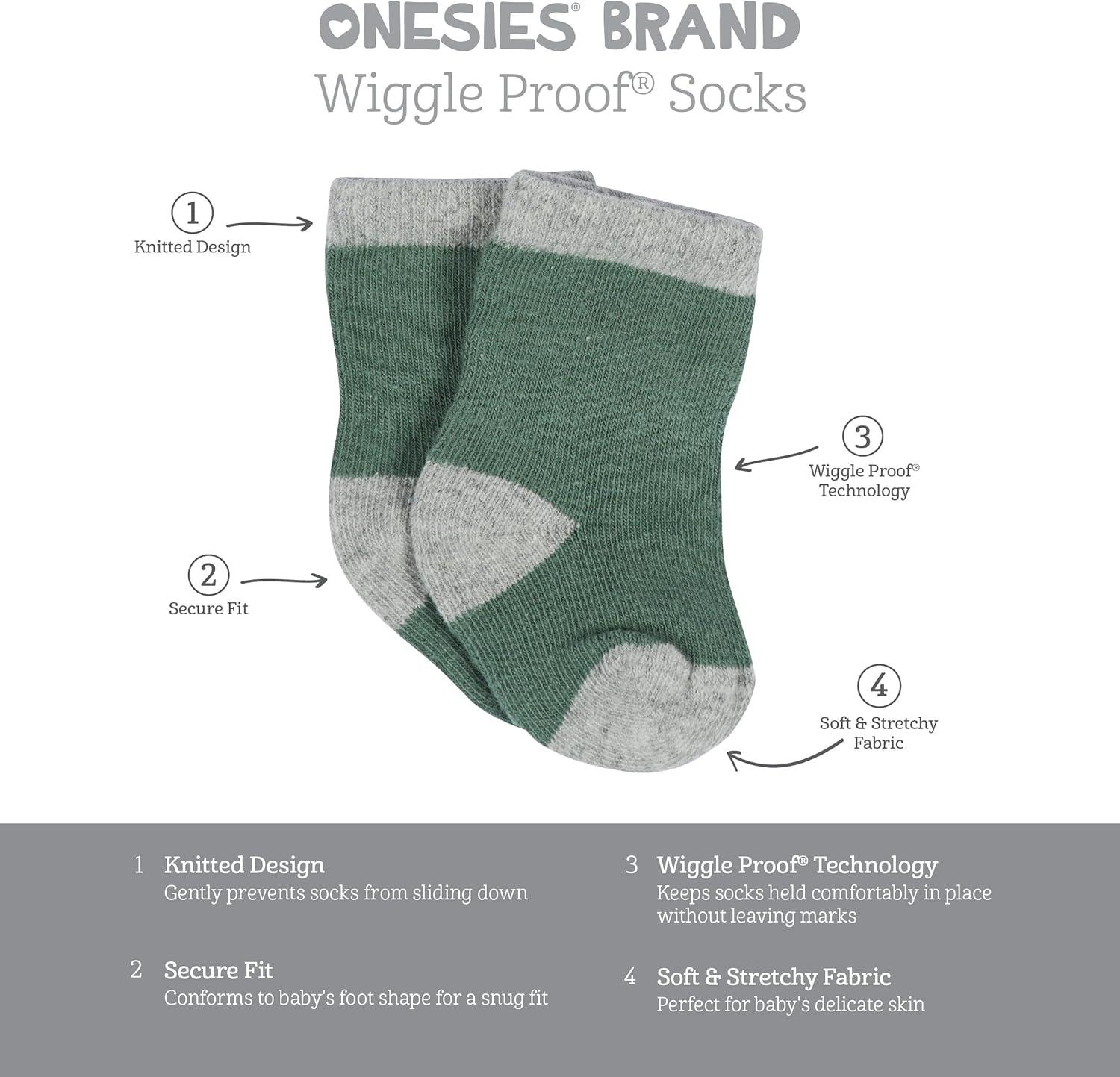 imageOnesies Brand Unisex Baby 12pair Bootie SocksBear