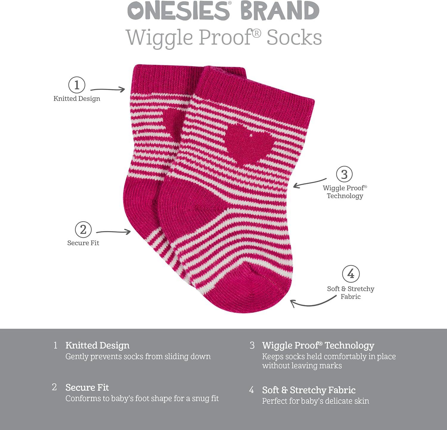 imageOnesies Brand Unisex Baby 12pair Bootie SocksFox