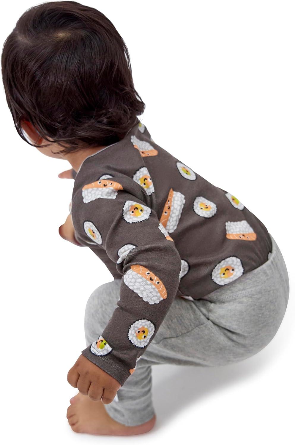 imageOnesies Brand Unisex Baby 4Piece Bodysuits and PantsMiso Happy