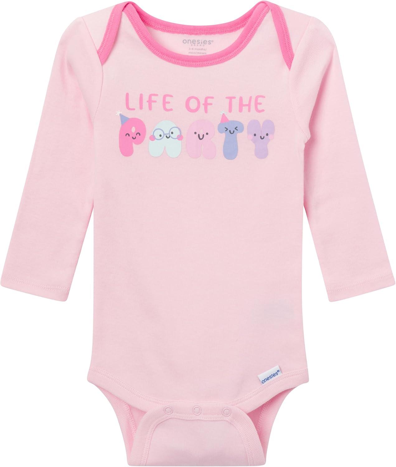 imageOnesies Brand Unisex Baby 4Piece Bodysuits and PantsParty Rainbow