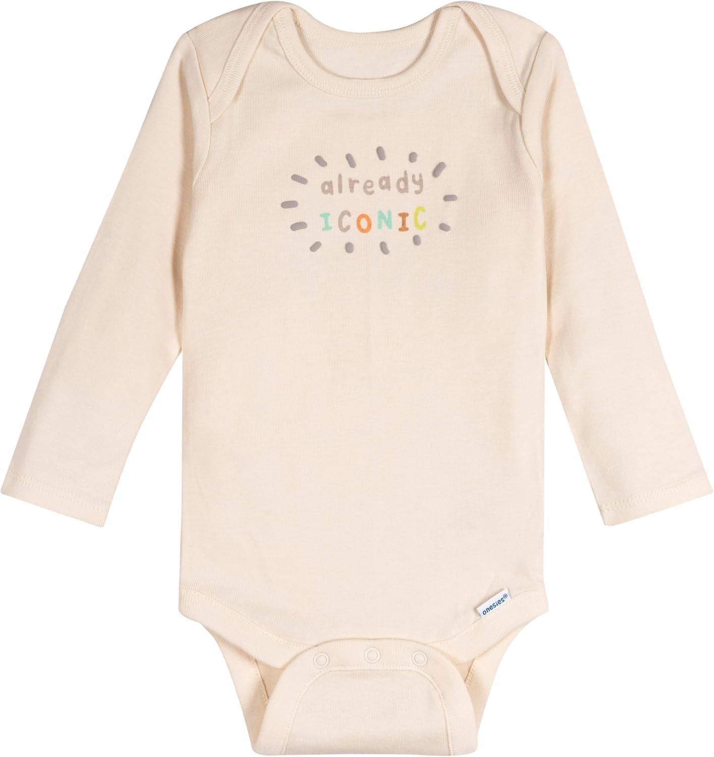 imageOnesies Brand Unisex Baby 6Pack Long Sleeve BodysuitsGiraffes