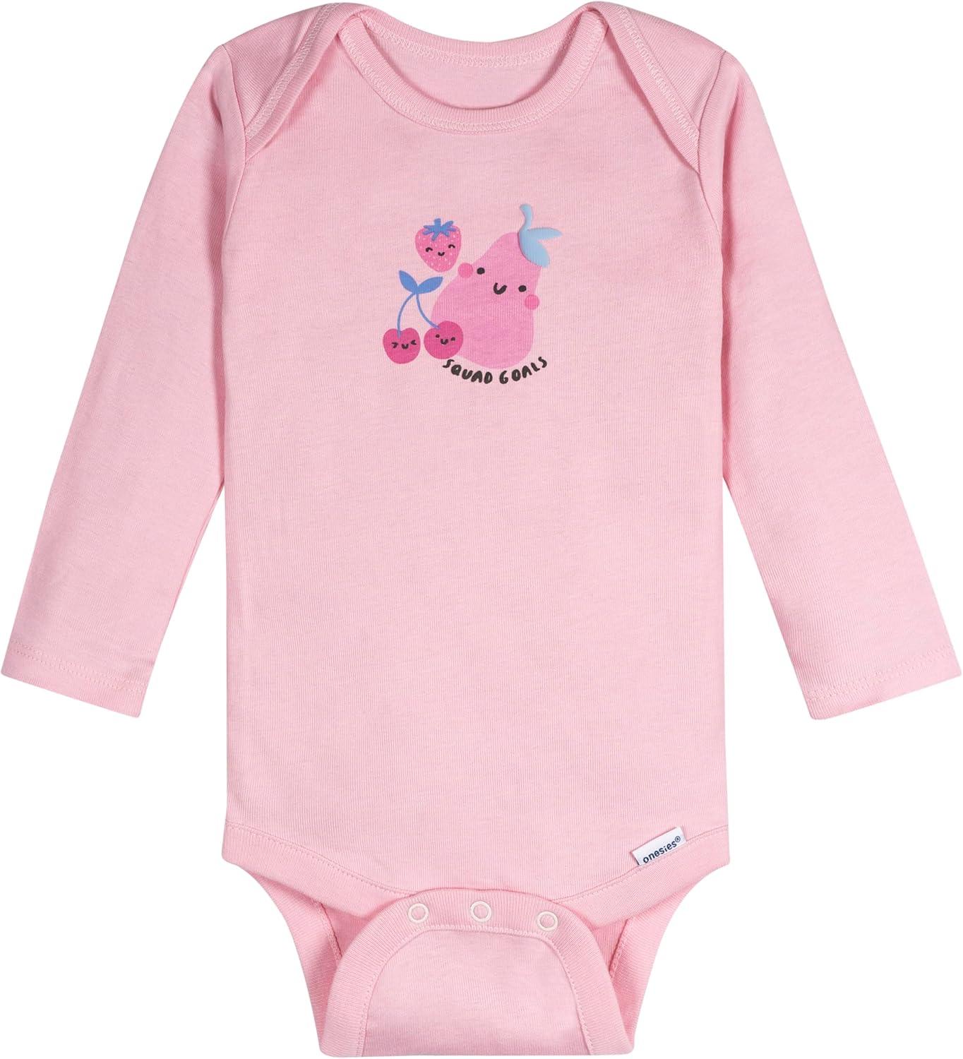imageOnesies Brand Unisex Baby 6Pack Long Sleeve BodysuitsPears