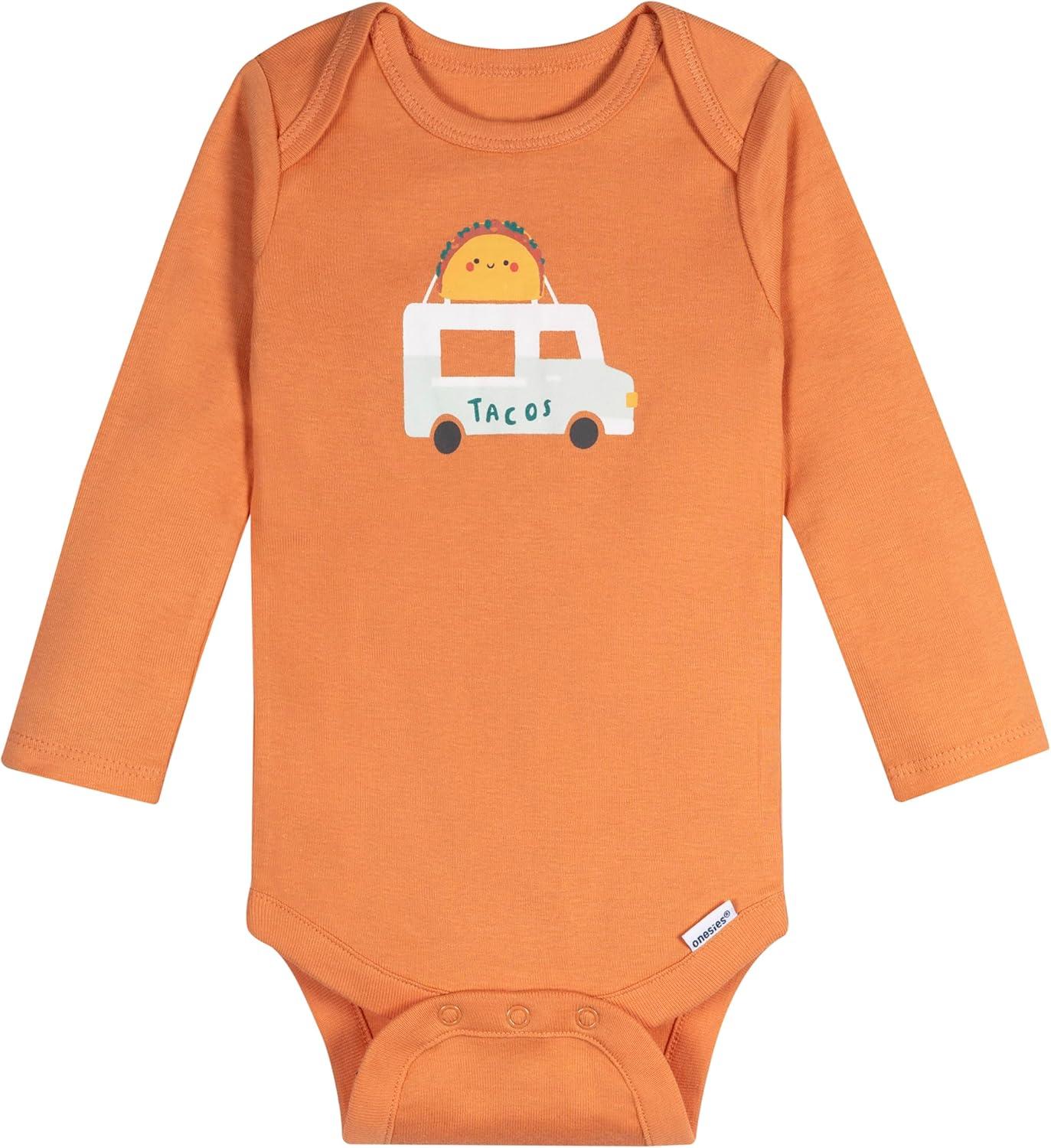 imageOnesies Brand Unisex Baby 6Pack Long Sleeve BodysuitsPretzels