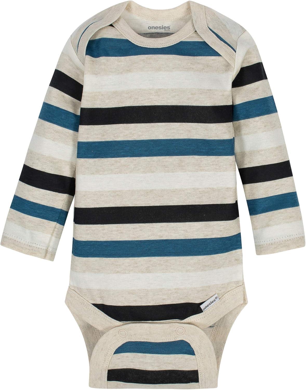imageOnesies Brand Unisex Baby 6Pack Long Sleeve BodysuitsTiger Blue