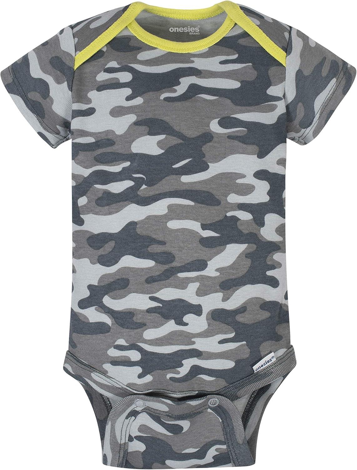 imageOnesies Brand babyboys 8pack Short Sleeve Mix amp Match BodysuitsGrey Dino