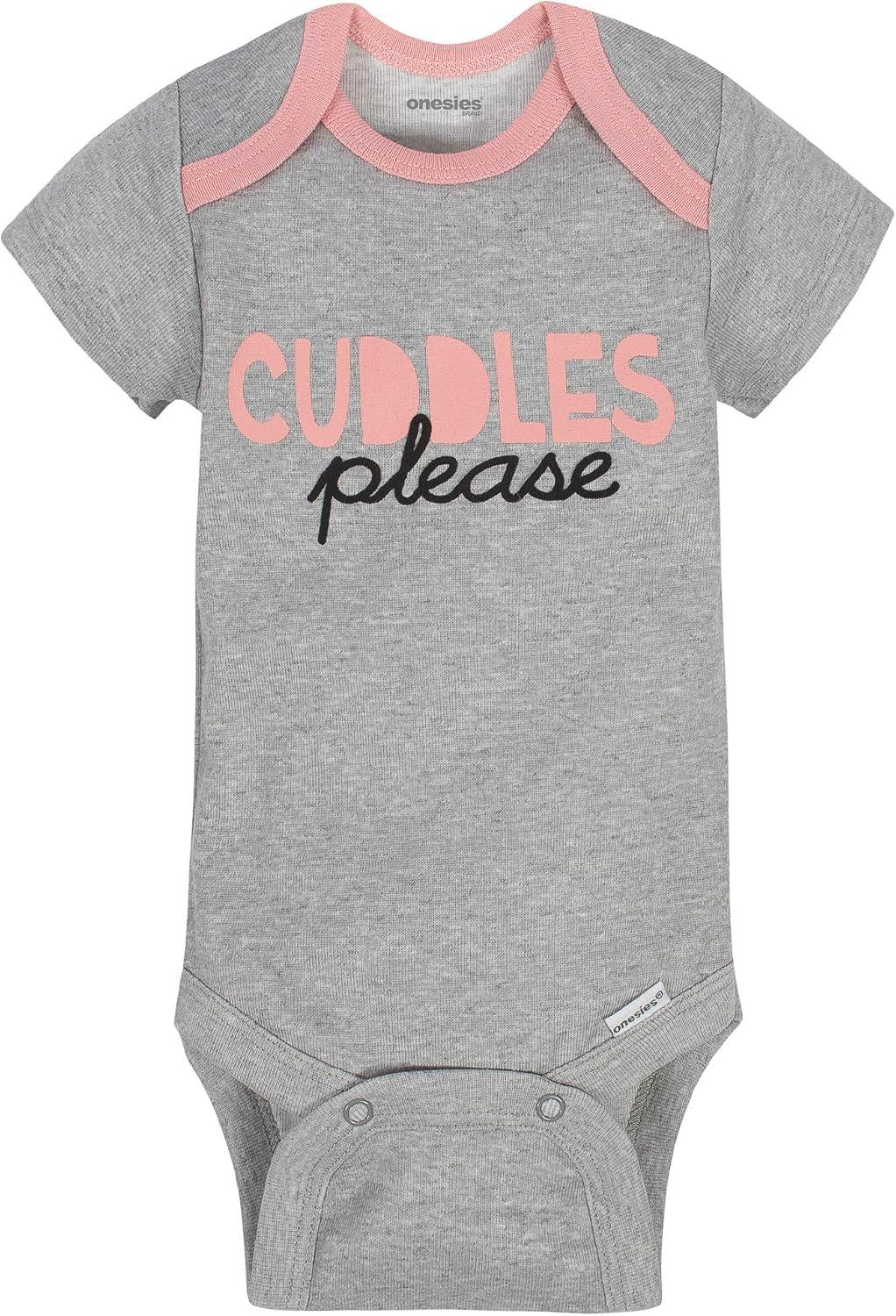 imageOnesies Brand babygirls 8pack Short Sleeve Mix amp Match BodysuitsCuddles Love Bunny