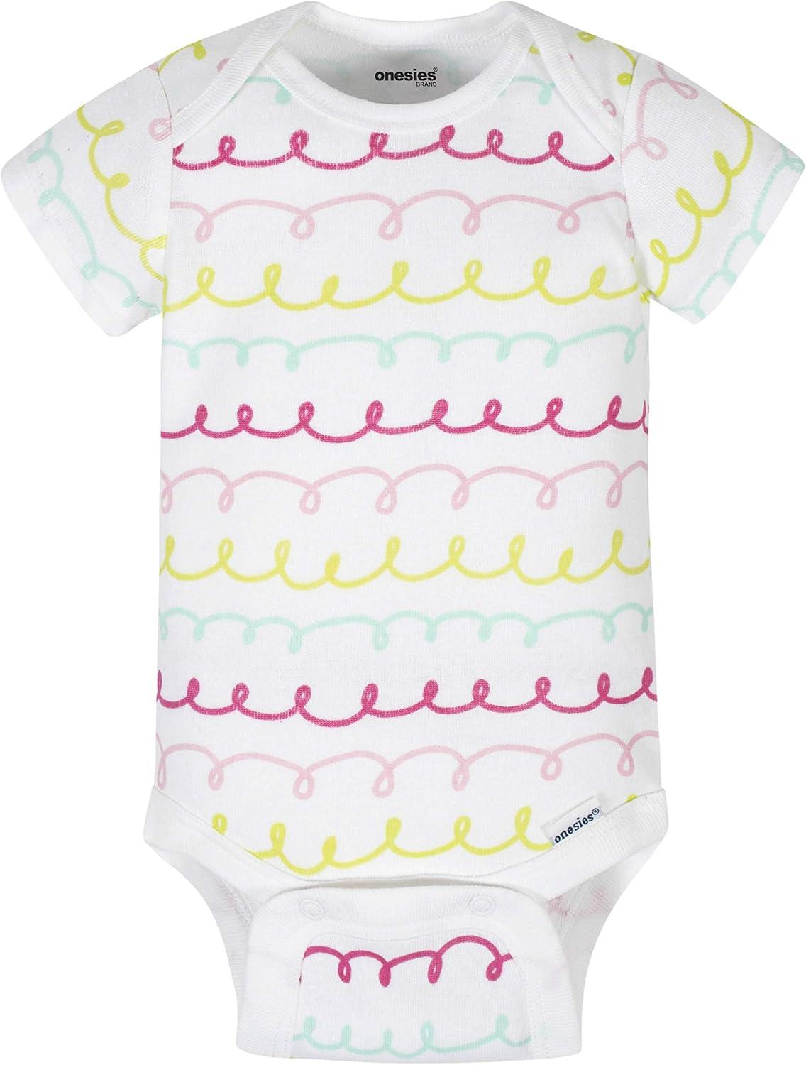 imageOnesies Brand babygirls 8pack Short Sleeve Mix amp Match BodysuitsPink Sweet Treats
