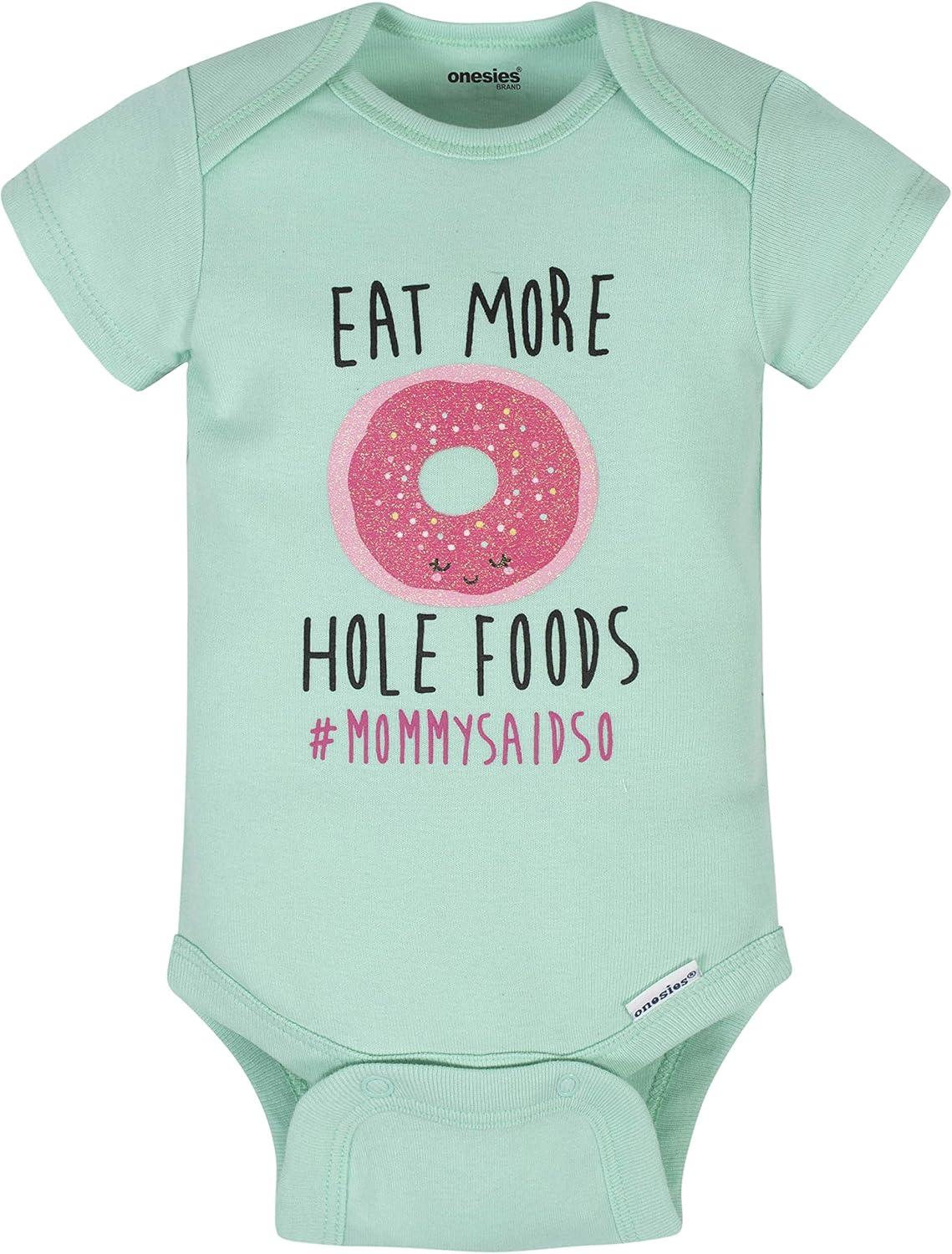 imageOnesies Brand babygirls 8pack Short Sleeve Mix amp Match BodysuitsPink Sweet Treats