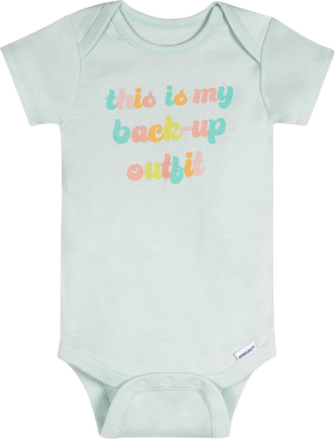 imageOnesies Brand unisexbaby 8pack Short Sleeve Mix amp Match BodysuitsSuper Happy