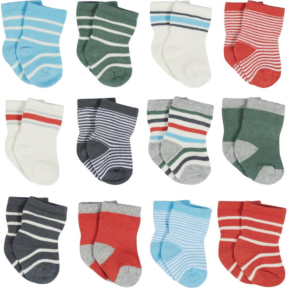 imageOnesies Brand Unisex Baby 12pair Bootie SocksBear