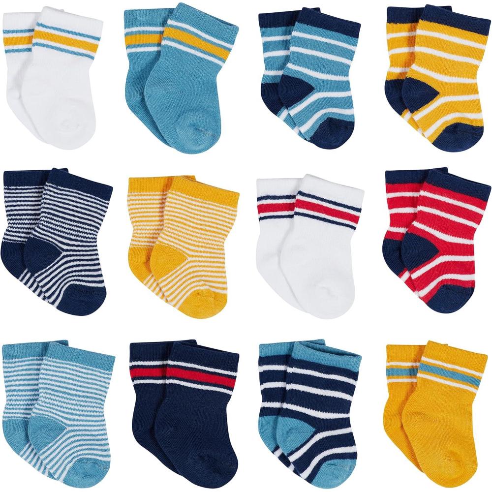 imageOnesies Brand Unisex Baby 12pair Bootie SocksTruck