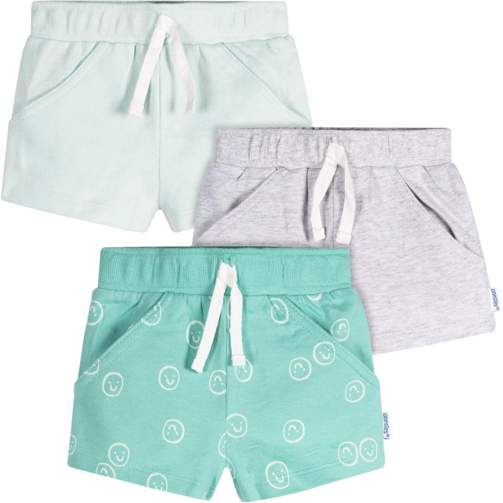 imageOnesies Brand UnisexBaby 3Pack Knit ShortsSmiley Faces