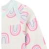Onesies Brand, Baby Girls Long Sleeve Bodysuit Dress(Ivory Rainbow)