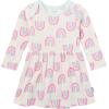 Onesies Brand, Baby Girls Long Sleeve Bodysuit Dress(Ivory Rainbow)