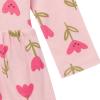 Onesies Brand, Baby Girls Long Sleeve Bodysuit Dress(Pink Tulips)