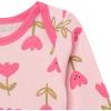 Onesies Brand, Baby Girls Long Sleeve Bodysuit Dress(Pink Tulips)
