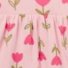 Onesies Brand, Baby Girls Long Sleeve Bodysuit Dress(Pink Tulips)