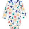 Onesies Brand, Unisex Baby, 4-Piece Bodysuits and Pants(Happy Letters)