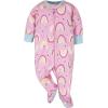 Onesies Brand baby-girls 4-pack Sleep ‘N Play Footies Multi Pack(Pink Unicorns)
