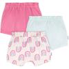 Onesies Brand Baby Girls’ 3-Pack Bubble Shorts(Rainbow)