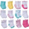Onesies Brand Unisex Baby 12-pair Bootie Socks(Cat Crew Socks)