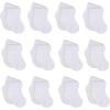 Onesies Brand Unisex Baby 12-pair Bootie Socks(White Cuffed Bootie)
