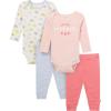 Onesies Brand, Unisex Baby, 4-Piece Bodysuits and Pants(Cozy Girl)