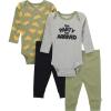Onesies Brand, Unisex Baby, 4-Piece Bodysuits and Pants(Party Croissant)
