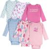 Onesies Brand, Unisex Baby, 6-Pack Long Sleeve Bodysuits(Pears)