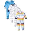 Onesies Brand baby-boys 4-pack Sleep ‘N Play Footies(Dog)