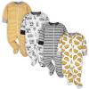 Onesies Brand baby-boys 4-pack Sleep ‘N Play Footies(Gold Hungry)