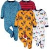 Onesies Brand baby-boys 4-pack Sleep ‘N Play Footies(Truck)