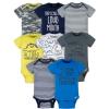 Onesies Brand baby-boys 8-pack Short Sleeve Mix & Match Bodysuits(Grey Dino)