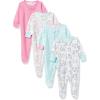 Onesies Brand baby-girls 4-pack Sleep ‘N Play Footies Multi Pack(Cats)