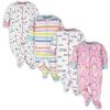 Onesies Brand baby-girls 4-pack Sleep ‘N Play Footies Multi Pack(Pink Unicorns)