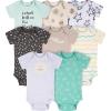 Onesies Brand unisex-baby 8-pack Short Sleeve Mix & Match Bodysuits(Awesome Stars)