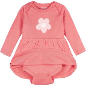 Onesies Brand, Baby Girls Long Sleeve Bodysuit Dress(Pink Flower)
