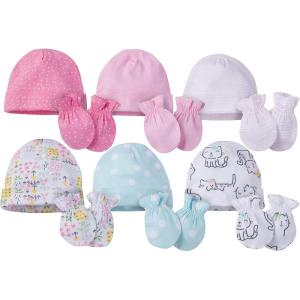 Onesies Brand Unisex Baby 12-piece Cap and Mitten Set(Assorted/Multicolor)
