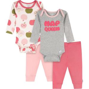 Onesies Brand, Unisex Baby, 4-Piece Bodysuits and Pants(Nap Queen)