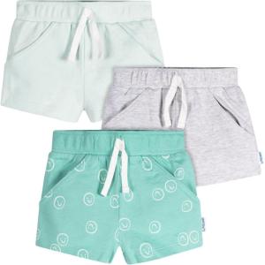 Onesies Brand Unisex-Baby 3-Pack Knit Shorts(Smiley Faces)