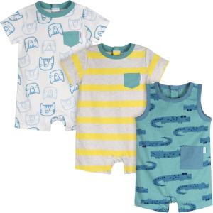 Onesies Brand baby-boys 3-pack Romper(Critters)