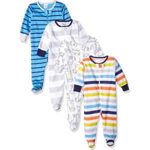 Onesies Brand baby-boys 4-pack Sleep ‘N Play Footies(Dog)