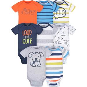 Onesies Brand baby-boys 8-pack Short Sleeve Mix & Match Bodysuits(Loud Cute Dog)