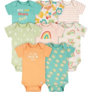 Onesies Brand baby-girls 8-pack Short Sleeve Mix & Match Bodysuits(Good Days)