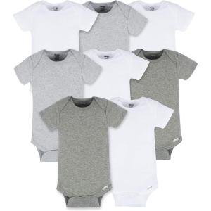Onesies Brand unisex-baby 8-pack Short Sleeve Mix & Match Bodysuits(Solid Neutral Colors)