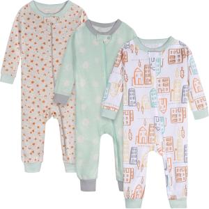 Onesies Brand unisex-baby Unisex Baby 3-pack Snug Fit One-piece Cotton Pajamas(City Sunset)