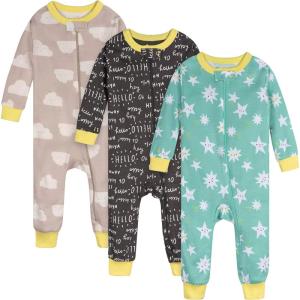 Onesies Brand unisex-baby Unisex Baby 3-pack Snug Fit One-piece Cotton Pajamas(Goodnight)