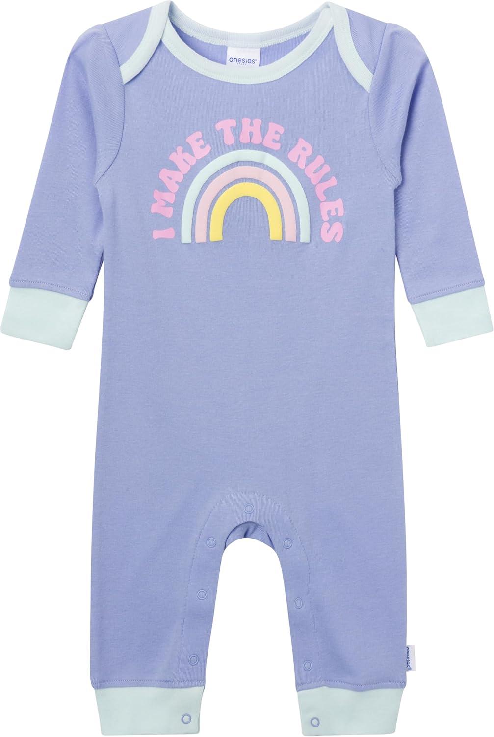 imageOnesies Brand unisexbaby 3pack Cotton RomperRainbows and Hearts
