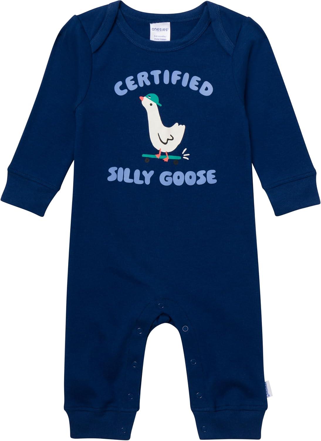 imageOnesies Brand unisexbaby 3pack Cotton RomperSilly Goose