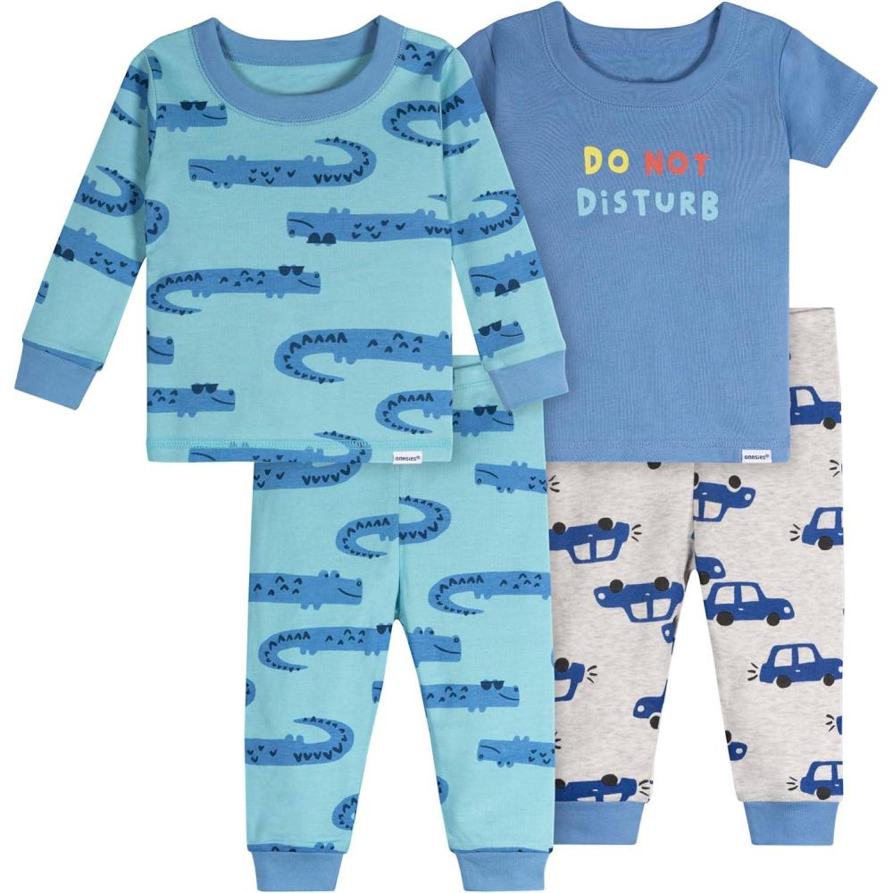 imageOnesies Brand Baby Girls 3pack Snug Fit Onepiece Cotton PajamasCars